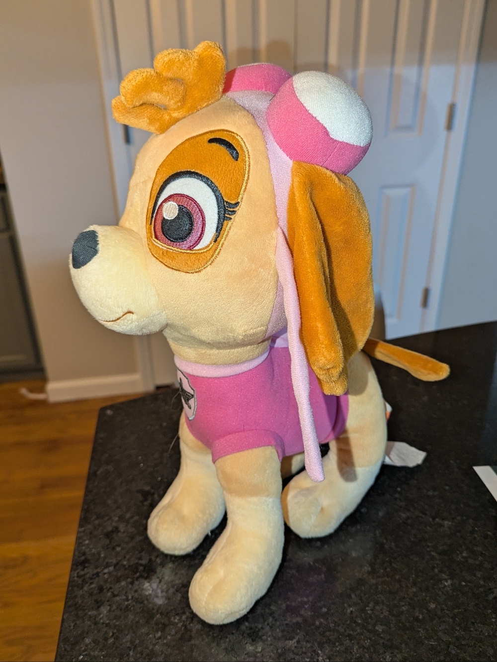 Paw Patrol Skye Plush Stuffed Animal Pink Aviator Helmet Nickelodeon Dog Toy